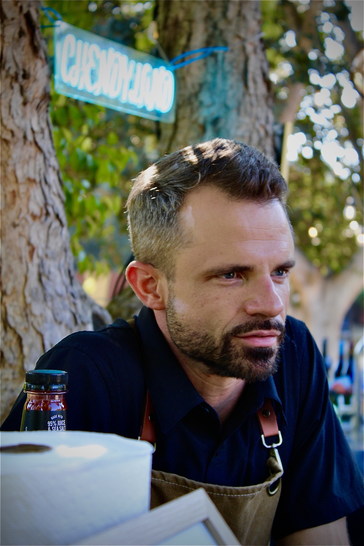 Full Proof founder Joe Willeford at a private event bar