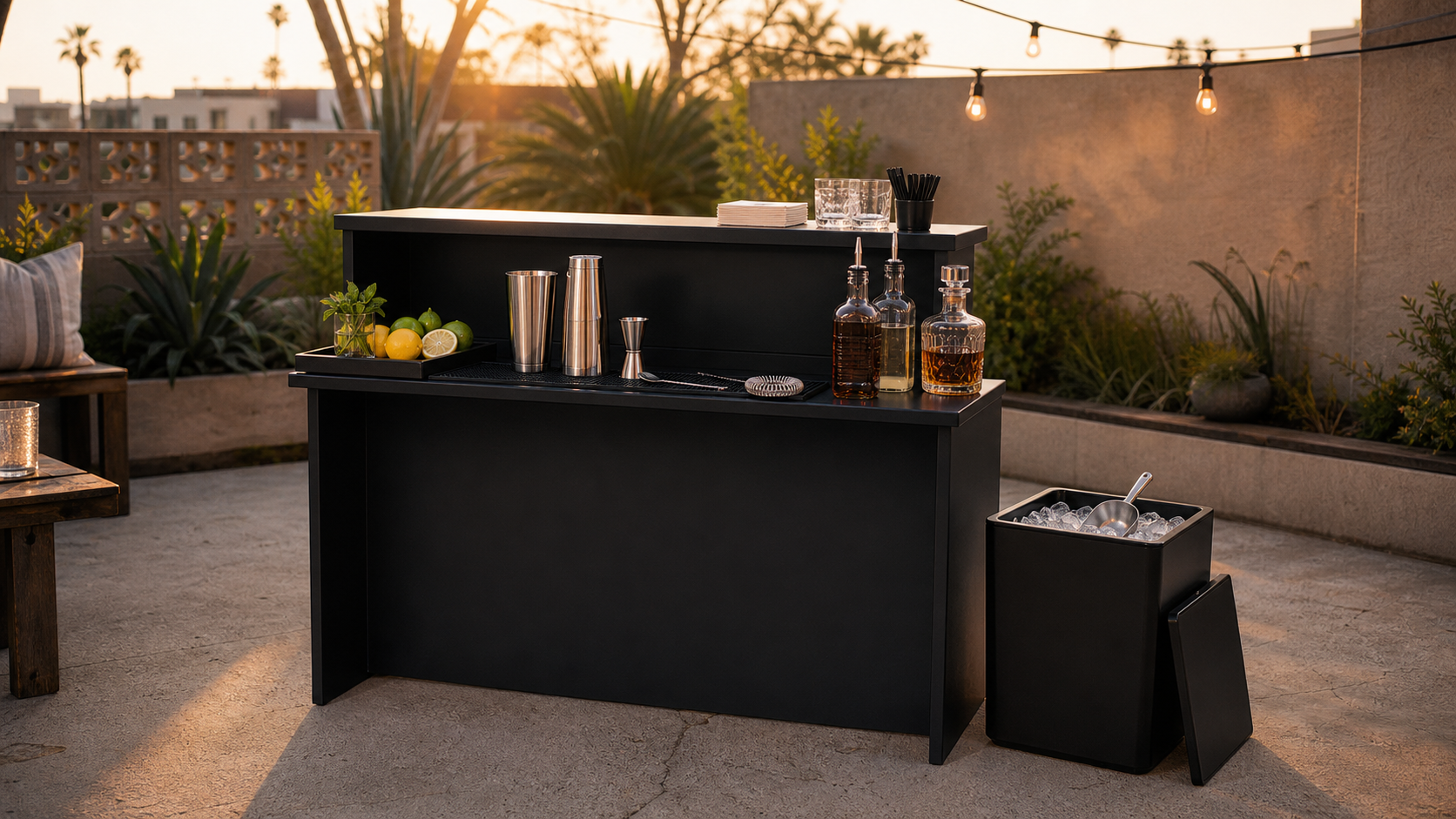Compact Pro mobile bar setup for Full Proof launch events